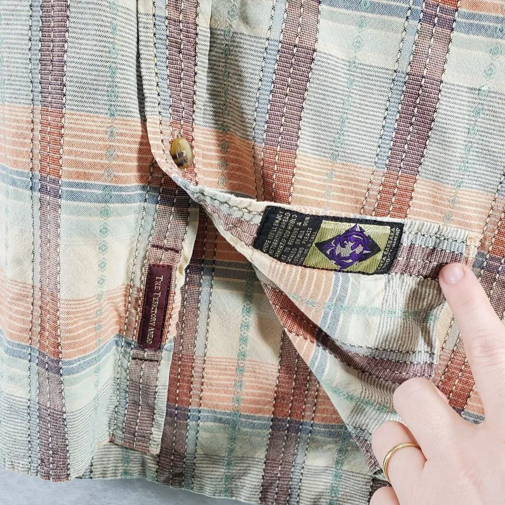 XXL The Territory Ahead Plaid Shirt Button Down Men's Long Sleeve Pocket - Picture 12 of 13